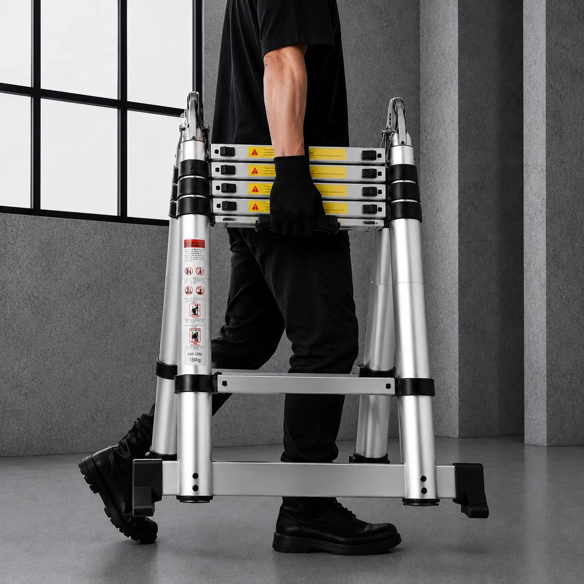 Scala Telescopica Multifunzione 3,8 m trasportata a mano