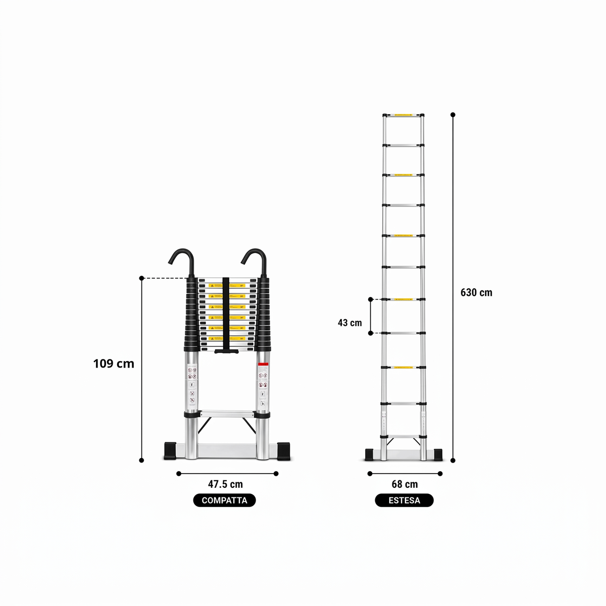 Scala Telescopica 6,2m Pro | Esperto Scale