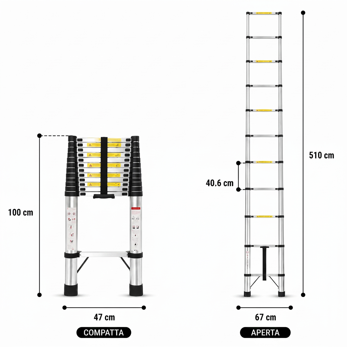 Scala Telescopica 5,1m Pro | Esperto Scale