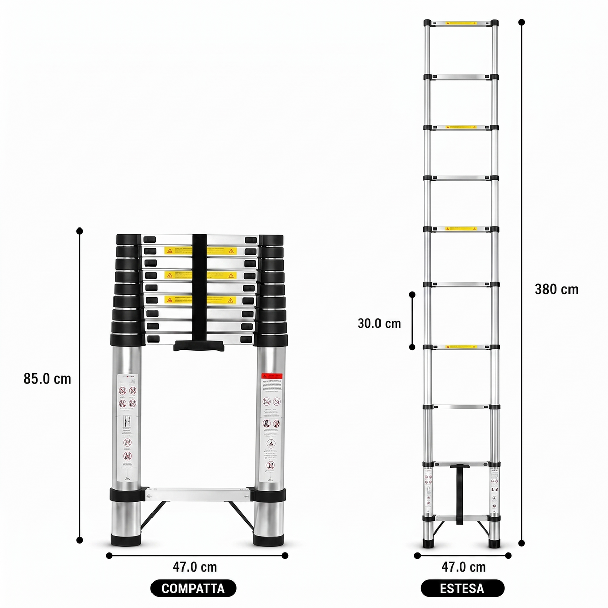 Scala Telescopica 3,8m Pro | Esperto Scale